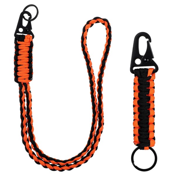 simarro 2 Pcs Heavy Duty Paracord Lanyard Keychain, Parachute Rope