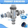Menkxi Dual Split Swimming Pool Hose Plunger Valve, 2 in