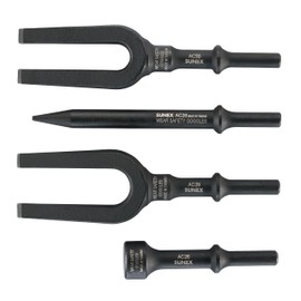 SUNEX TOOLS ACS4 Air Hammer Chisel Pneumatic Separator Set in Portable Tool Roll, 4-Piece