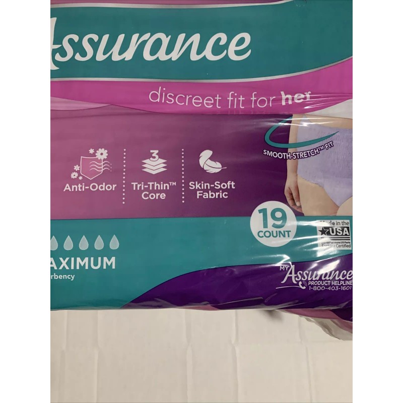 Assurance Women's Underwear, XL, Maximum Absorbency 2XL - 19 Count
