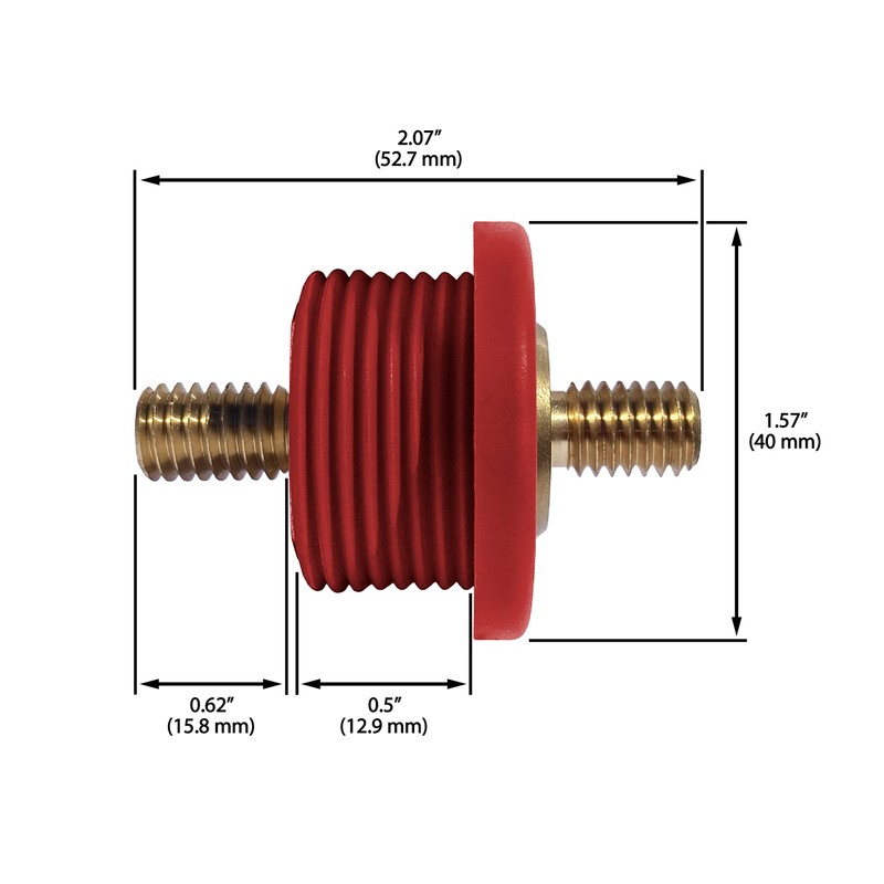 3/8" Thru-Panel Stud Junction with Cover, High Power Copper Core