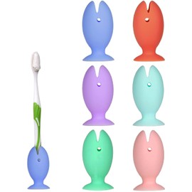 Abeillo - 6 fundas para cepillos de dientes, funda de silicona para cepillos de dientes, bonita funda para cepillo para polvo de dientes de pie, tapa protectora de viaje para el hogar, viajes,