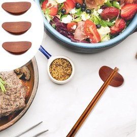 AKOAK Chopsticks Holder, Wooden Chopsticks Rest and Holder, Rest Rack, Home Dinner Server, for Spoon Fork Knife Holder, Party Table Decoration - Pack of 4