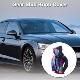 TUCKBOLD Car SUV Truck Gear Shift Knob Cover Decoration Stick Shifting Handle Protector Starry Sky Purple,Pink,Green,Blue, 1 Pc 16x11cm/6.3"x4.33" Polyester