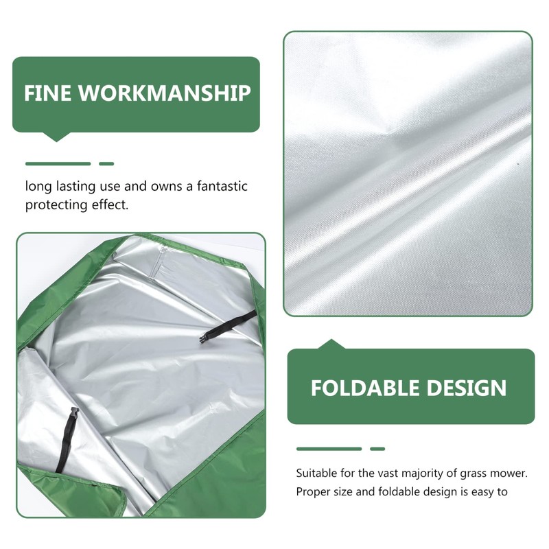 Kisangel Lawnmower Protective Cover Waterproof Sunscreen Dustproof Frostproof Oxford Fabric
