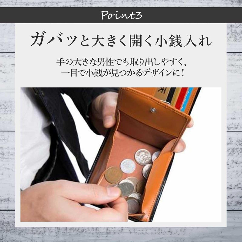 [Legare] with Hidden Pockets, Genuine Leather, Bifold Wallet, Many Pockets
