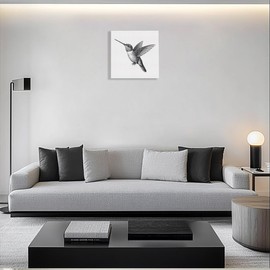 Vintage Hummingbird Gifts Hummingbird Decor Bird Lovers Garden Farmhouse Living Room Bedroom Girls Room Wall Decor Canvas Wall Art Artwork for Walls Paintings Pictures Framed Art Prints 7.8X7.8 Inch