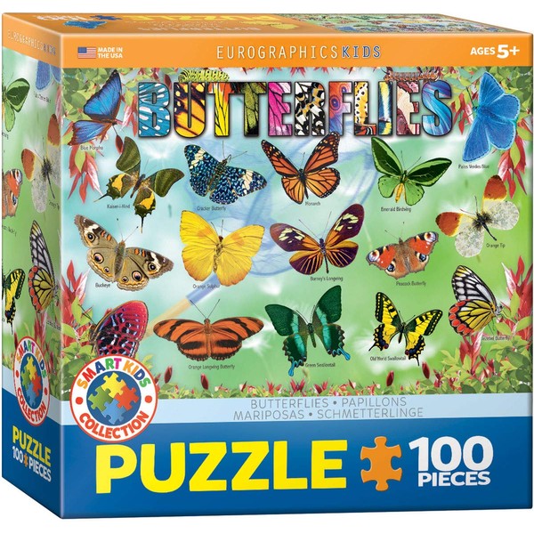 EuroGraphics Garden Butterflies 100-Piece Puzzle