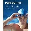 ZIONOR Optical Swimming Goggles G1 Leakproof (Black-Blue-300)