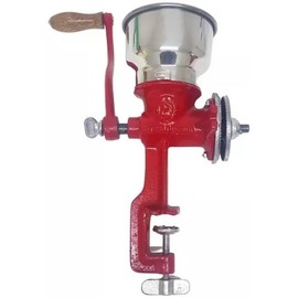 Made in Mexico Mexican Cast Aluminum Hand Crank Manual Corn Grinder For Wheat Grains coffee Nut Mill Tall Metal Hopper Red
