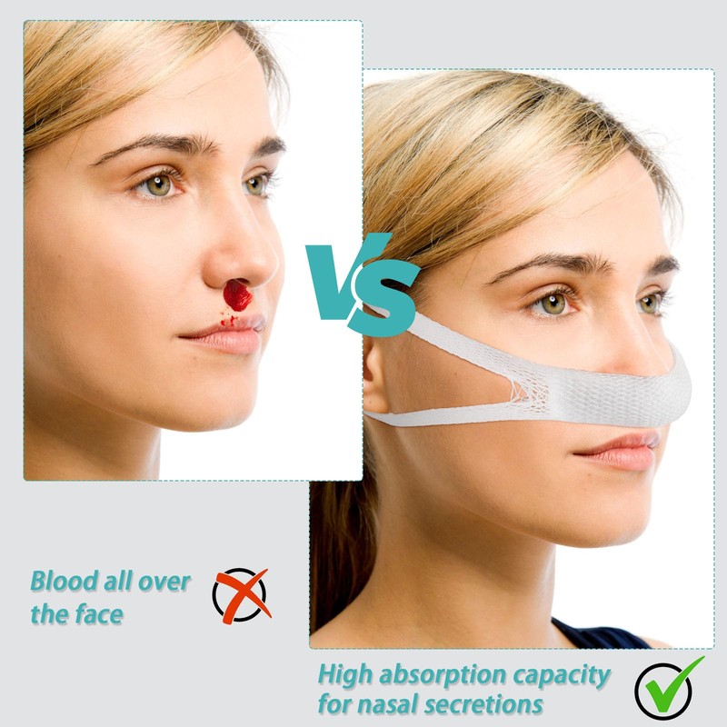 Patelai 10 Pcs Elastic Nose Bandage, External Nasal Bandage Dressing