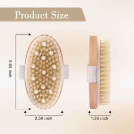 VALENTISE Dry Brushing Body Brush, 3 Pack Wooden Body Brush with Soft and Stiff Bristle, Exfoliating and Cellulite, Improving Blood Circulation, Suitable for All Kinds of Skin