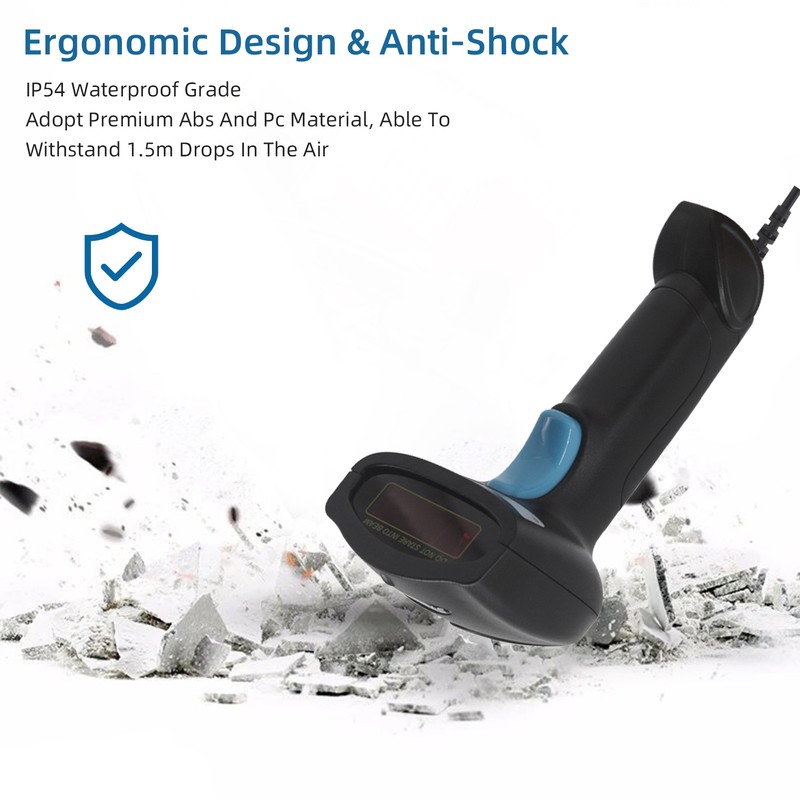 1D Barcode Scanner Handheld Wireless Bar Code Reader Manual Trigger/Auto