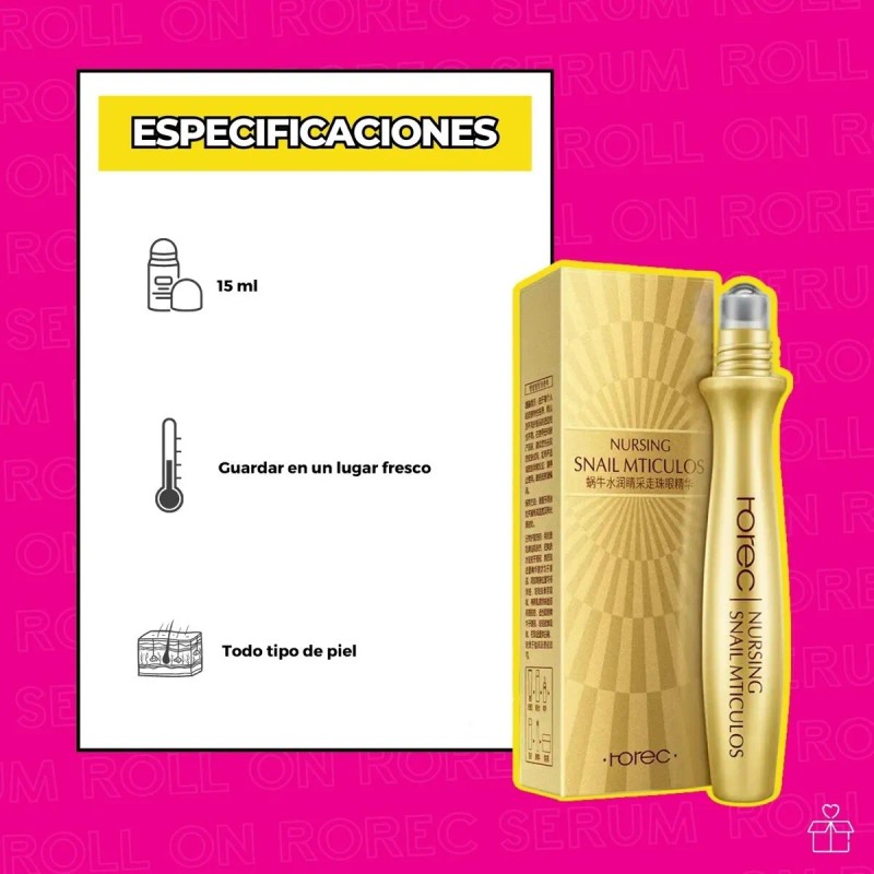 Colageno 24k Gold Ácido Hialuronico Baba Caracol Bolsa Ojera Tipo
