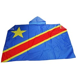 AZ FLAG - Democratic Republic of Congo Flag - 5ft x 3ft (150cm x 90cm) - Cape Flag Congo 100% Polyester with Integrated Sleeves - Body Flag - 80g