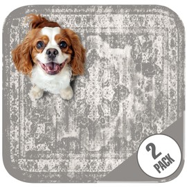 PUPIBOO Washable Pee Pads for Dogs - Super Absorbent Reusable Puppy Training Pads - 100% Waterproof, Leak-Proof & Non-Slip