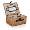 PICNIC TIME Classic Picnic Basket for 2, Romantic English-Style Wooden