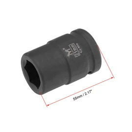 sourcing map 3/4-Inch Drive by 21mm Shallow Impact Socket, Cr-Mo Alloy Steel, 6-Point, Metric