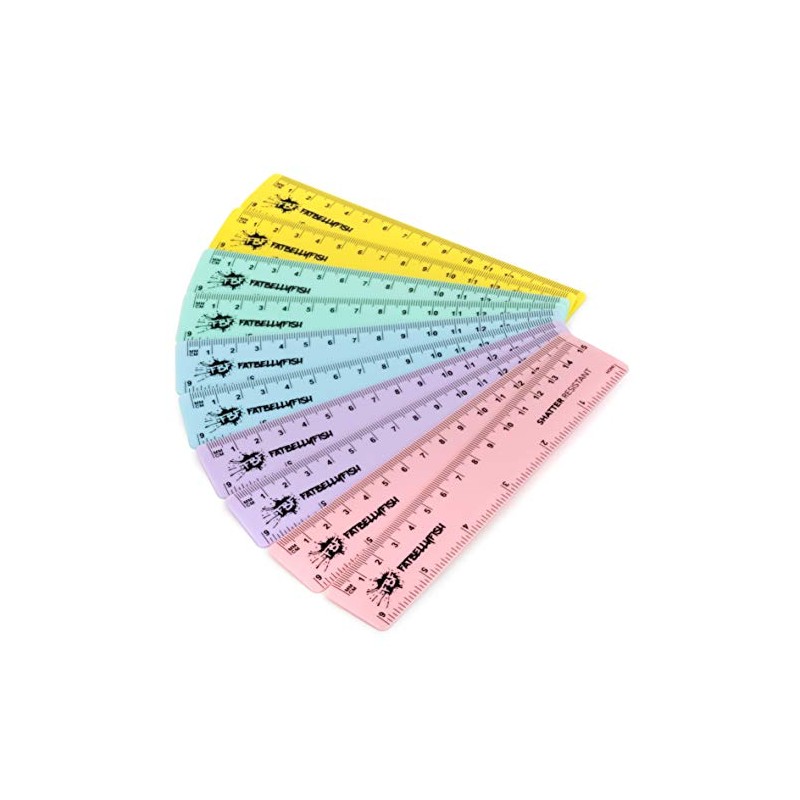 6 Inch / 15cm Rulers - Shatter Resistant - Pack