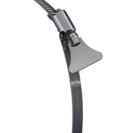 YoiYee 175-197mm Hose Clamp, 304 Stainless Steel Adjustable Pipe Clip with Thumbscrew, Butterfly Type Metal Worm Drive Ducting Strap for Securing Gas/Fuel Line, Pack of 4