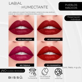 Kit Labiales Humectantes 6 Tonos Bissu Rojos Para Invierno                                                                                            
