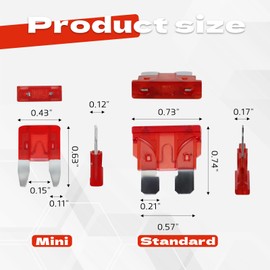 Hovom 140PCS Car Fuses Assortment Kit, Standard & Mini Car Fuse Kit, Automotive Blade Fuses (5A 7.5A 10A 15A 20A 25A 30A) + Puller, Auto Fuse Replacement for Auto Truck SUV RV Boat Camper