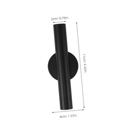 ABOOFAN Wall Mounted Metal Hanging Plant Holder Single Stem Vase for Elegant Decor No Drill Installation Black Tube for Bedroom and Bathroom Wall Decor