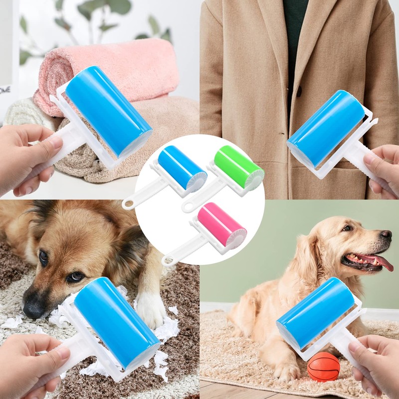 JJQHYC 6 pcs Lint Rollers Washable Reusable Sticky Lint Roller