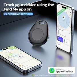 [Solo iOS] Paquete de 4 etiquetas Tukio Air Tracker, [Certificado MFi de Apple], buscador de llaves Bluetooth y localizador inteligente de artículos, 