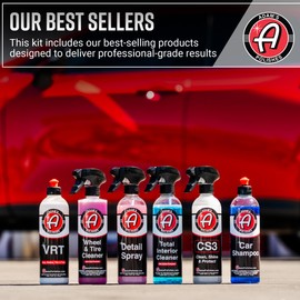 Adam's Essential Car Wash Kit (6-Item) - USA Made Auto Detailing Car Care Cleaning Kit for Car & Truck Lovers, Dads, Moms and DIYers - Our Products