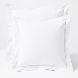 Comfort Beddings 2 Pack Oxford Pillowcases – 70x70cm Continental Euro Pillow Covers – 100% Egyptian Cotton – 620 Thread Count Sateen – White Square Pillow Cases with Envelope Closure – Hotel Quality