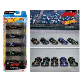 Hot Wheels 1:64 Basic Formula 1 F1 Racing 5-Pack Cars Set Diecast Model  GF58-6B