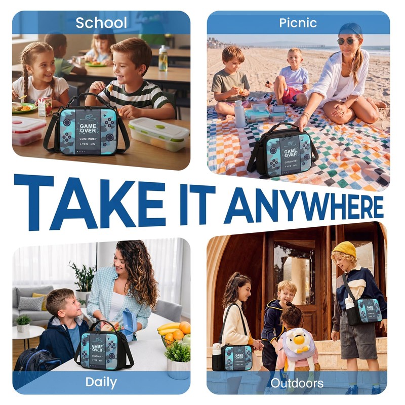 Hairao Kids Lunch Bag for Boys, Insulated Lunch Bag for