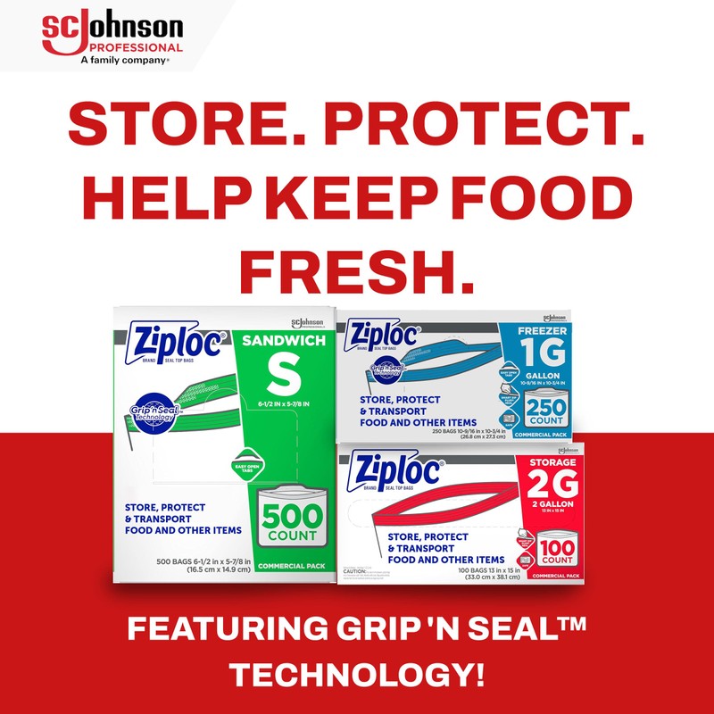 Ziploc® Freezer And Storage Bags, 1 Gallon, Box Of 250