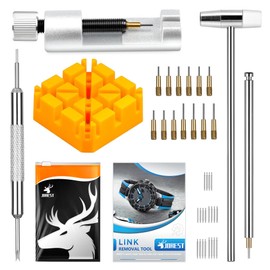 【JOREST】Watch Strap Adjustment Tool Set, Watch Strap Replacement Tool, Spring Bar Remover, Watch Pin Removal Tool, Instruction Manual, 20 Spring Bars, 13 Replacement Pins, Instruction Manual (English