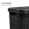 Mind Reader 40L Slim Laundry Hamper, Clothes Basket, Lid, Wicker