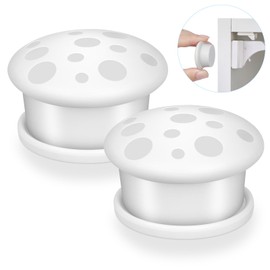 HOTUT Magnetic Cupboard Locks, 2 PCS Child Safety Magnetic Cupboard Keys, Baby Proof Cabinet Lock Magnet Key Replacement with Strong Magnet for Cabinets and Drawers, No Tools or Screws Needed