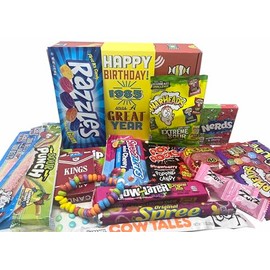RETRO CANDY YUM ~ 1985 40th Birthday Nostalgic Candy Gift Basket Box Assortment from Childhood Memories for 40 Year Old Woman or Man Born 1985 jr