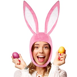 Jococs Easter Hat Plush Bunny Hat Bunny Ears Cap Rabbit Animal Costume for Adult