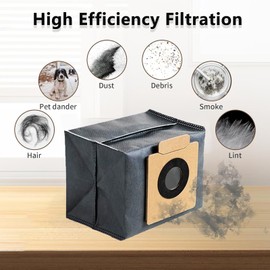 16 Pack Dust Bags Mop Cloths Kit Replacement for Eufy X8 Pro Robot Vacuums Spare Parts, 8 Dust Bags, 8 Mop Cloths