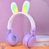 Rabbit Ear Headsets LED Light Headphones Cute Lightweight Adjustable Headband
