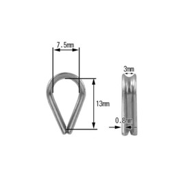 20pcs Stainless Steel Wire Rope Thimbles Wire Rope Cable Riggings for 3mm Wire Rope