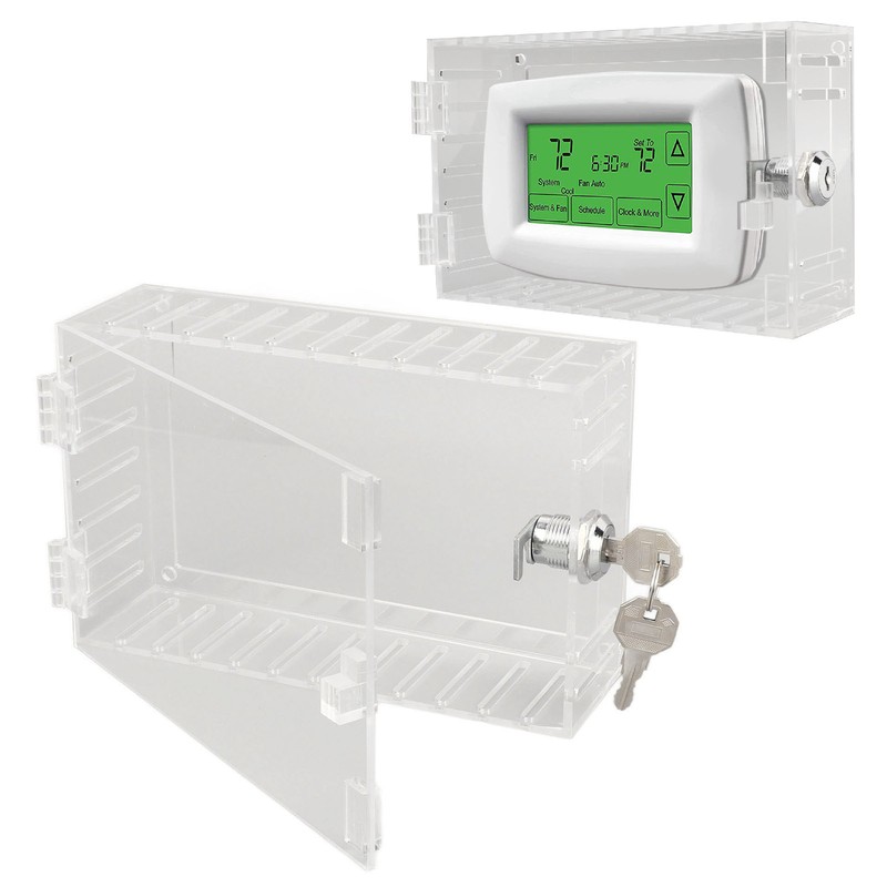 Thermostat Lock Box Universal Large Transparent Thermostat Protective Guard for