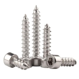 Yudesun Hardware Fixings Nails Tapping Screws - 304 Stainless Steel Hex Screws Metric Thread Cylinder Screws M4 M5 M6