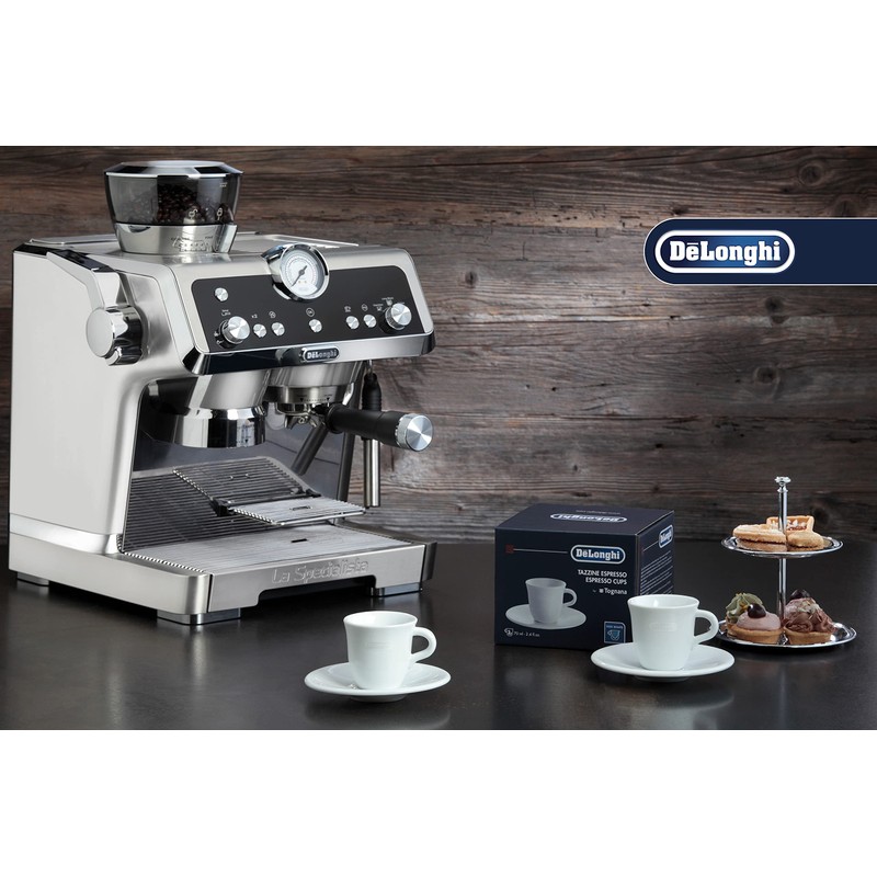De'Longhi DLSC308 Espresso Coffee Cups for Espresso, Dopio, 2 Pieces,