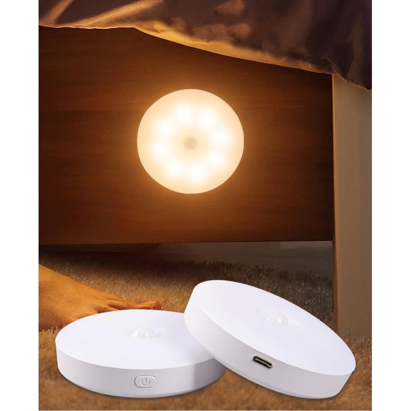 PRECORN LED Night Light with Motion Sensor, USB-C, Dimmable, 3