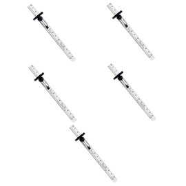 TEHAUX 5pcs Stainless Steel Pocket Ruler Folding Ruler Metric Accurate Measuring Tool