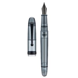 Asvine V126 - Pluma estilográfica de relleno al aspiradora, punta fina acrílica negra mate, bolígrafo de gran capacidad con estuche de regalo