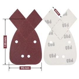 SATC Mouse Sander Pads 30-Piece 80 Grit Mouse Sanding Pads 4 Holes Detail Sander Pads Hook and Loop Mouse Palm Sanding Paper Sandpaper for Mouse Sander