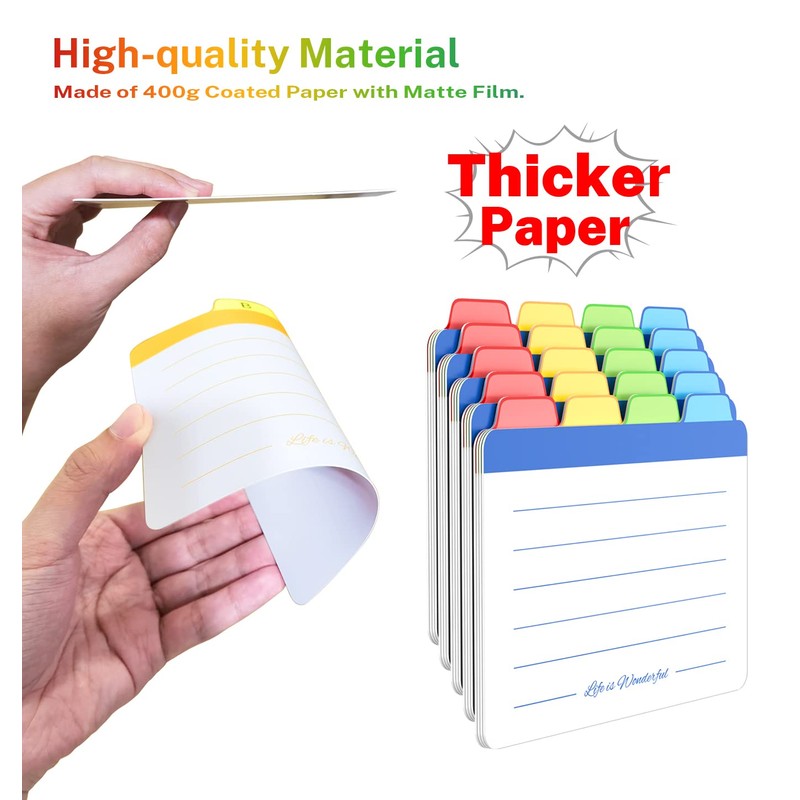 Neando Index Cards Guide Dividers 4x6 inches, The Blank Index